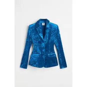 Crushed velvet blazer